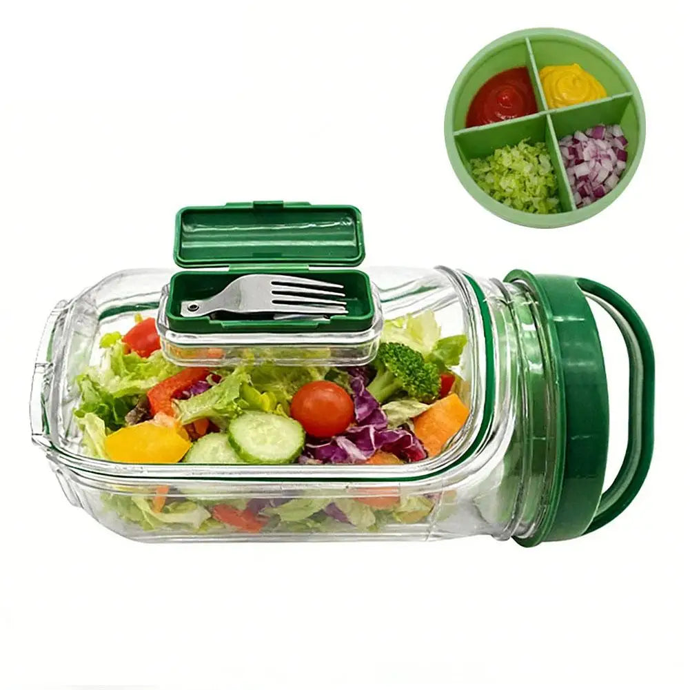 Portable Salad Container with Fork