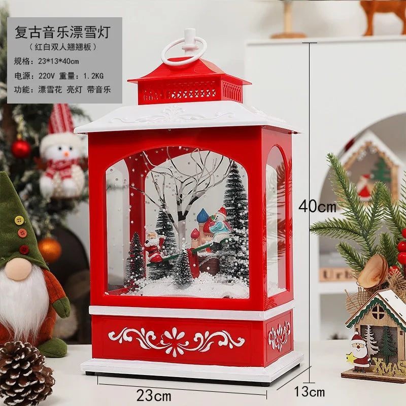 Musical Christmas Snow Lantern