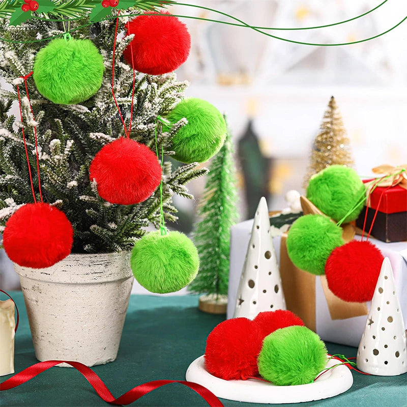 Plush Christmas Baubles – 6 cm