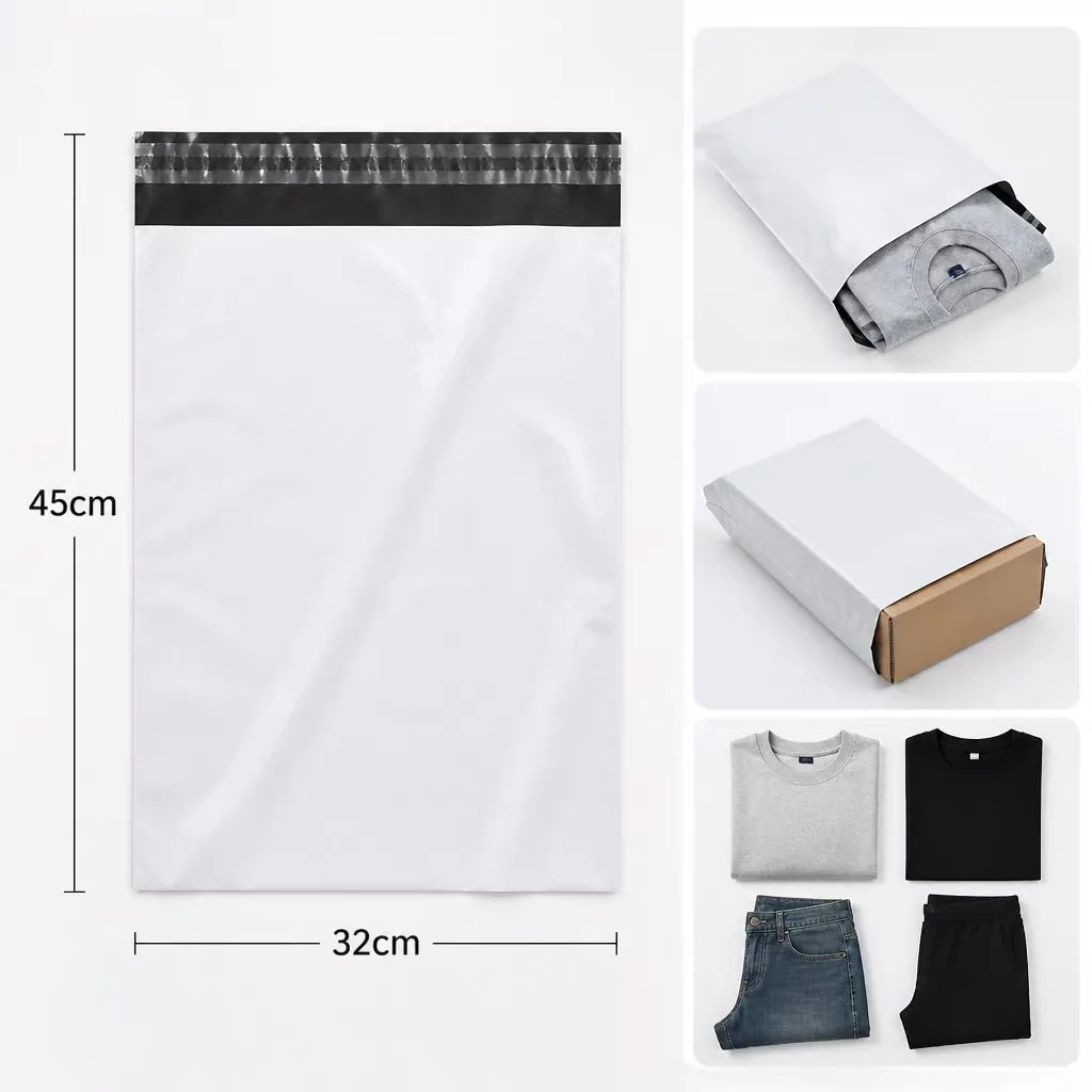 Grey and White Mailing Bags – 50 Pack