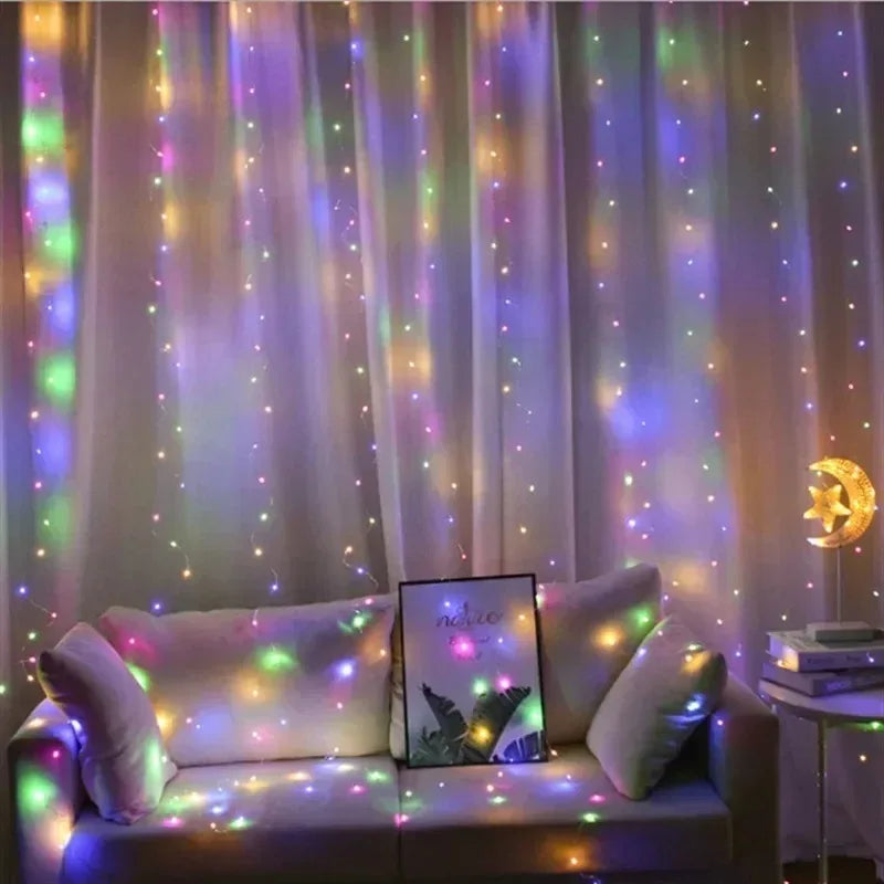USB LED Curtain Lights with Remote Control