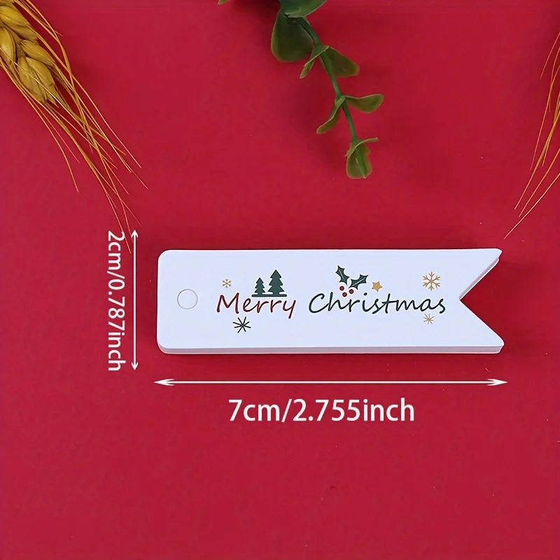 Christmas Gift Tags with String – 100 Pack