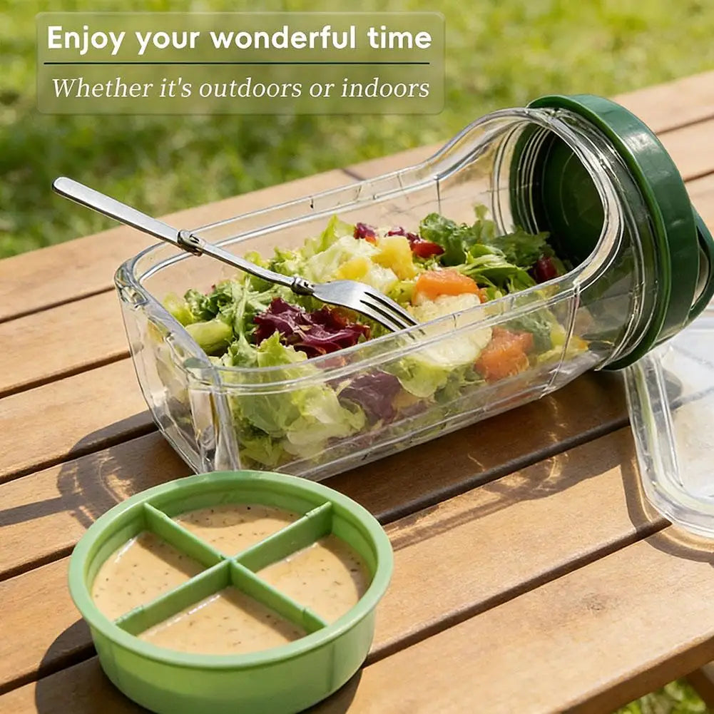 Portable Salad Container with Fork