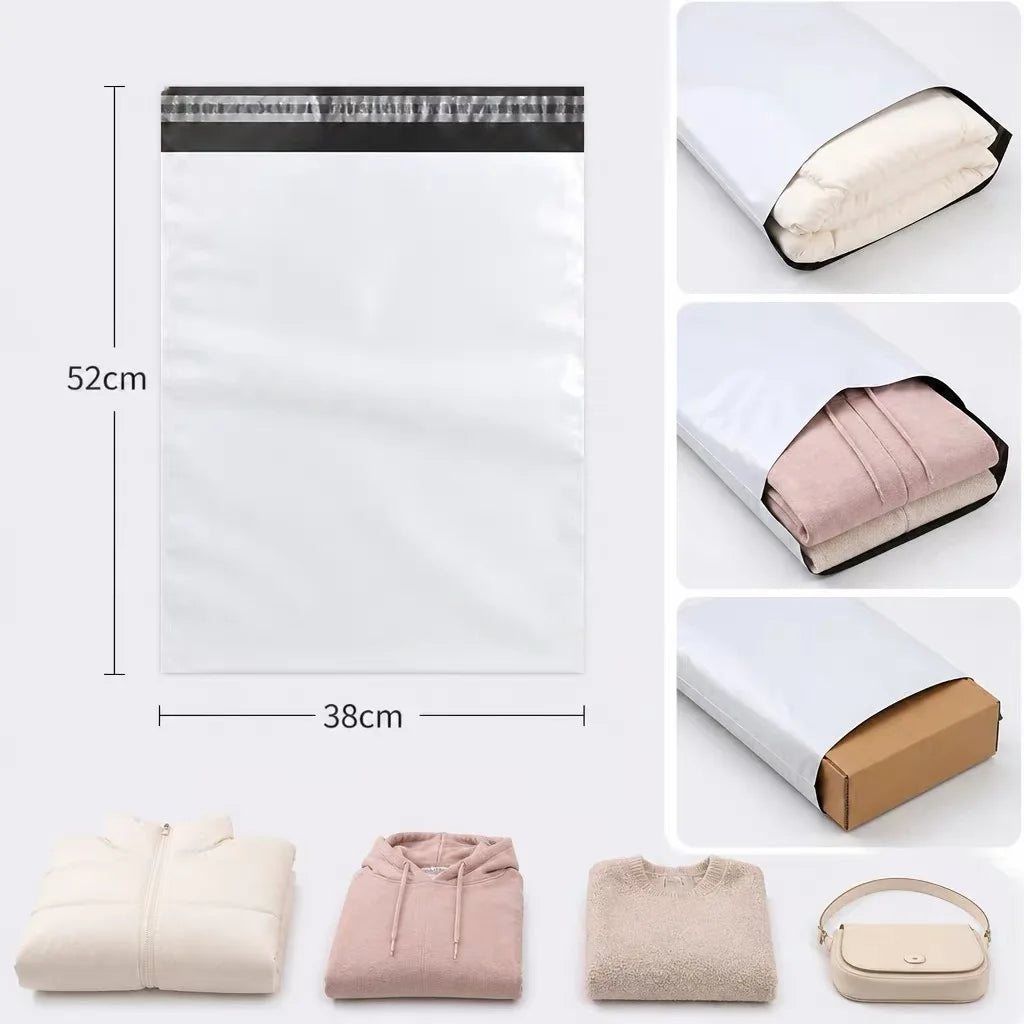 Grey and White Mailing Bags – 50 Pack