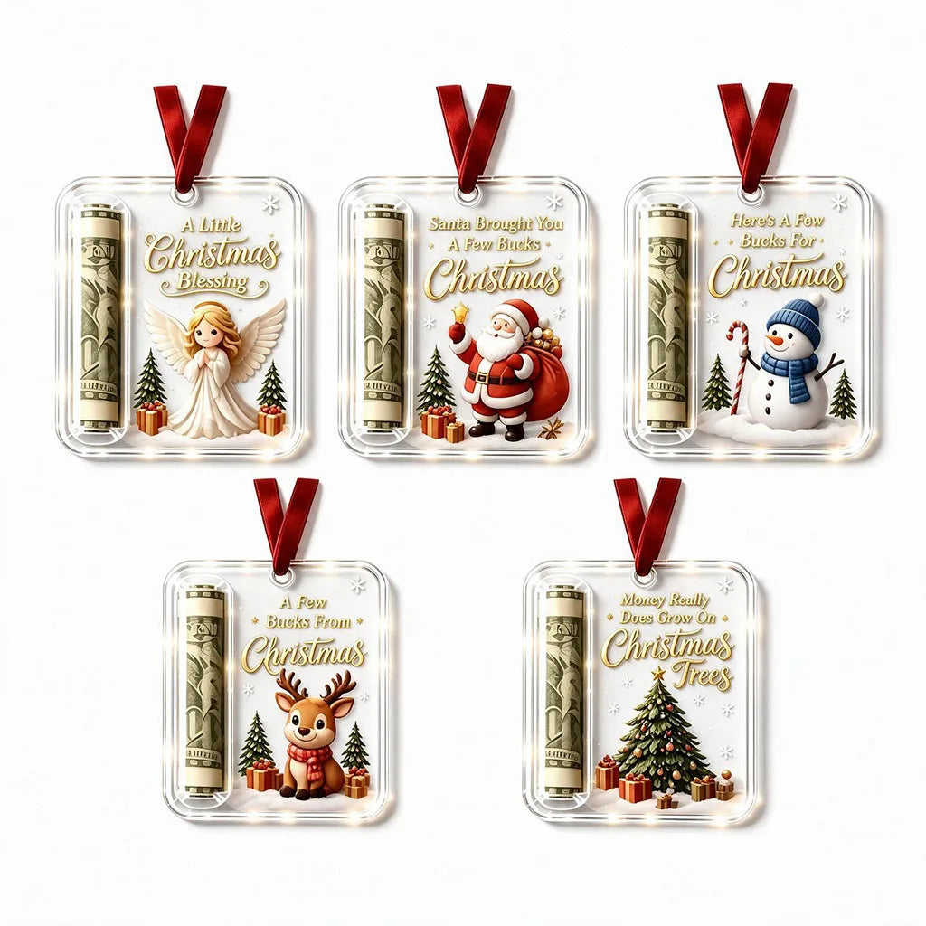 Acrylic Christmas Money Holder Ornament