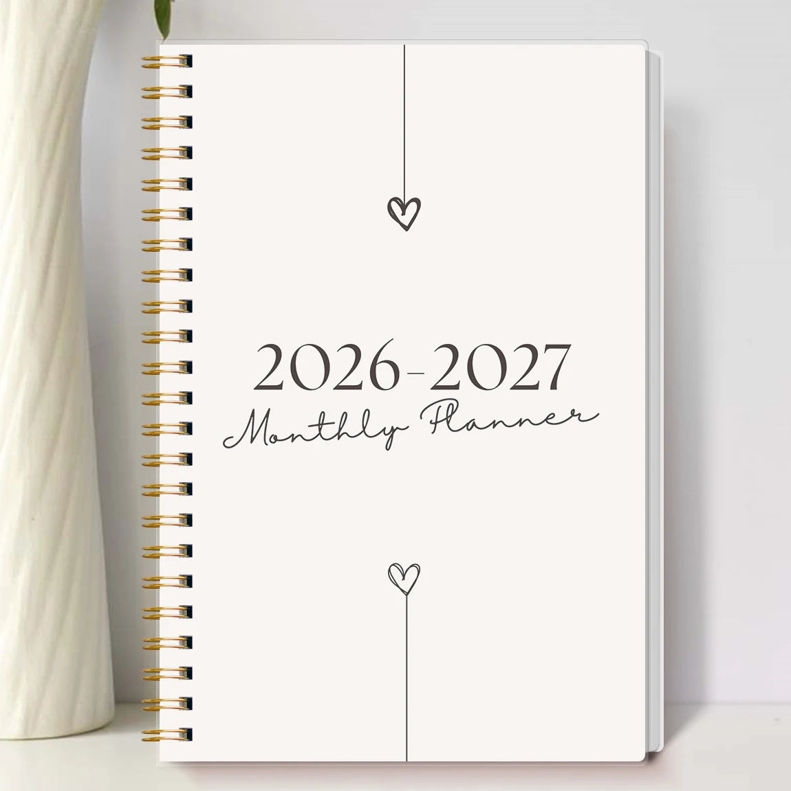 1PC A5 Two year calendar book Weekly & Monthly Planner –  Spiral Organizer with Calendar & Notes, School & Office Supplies