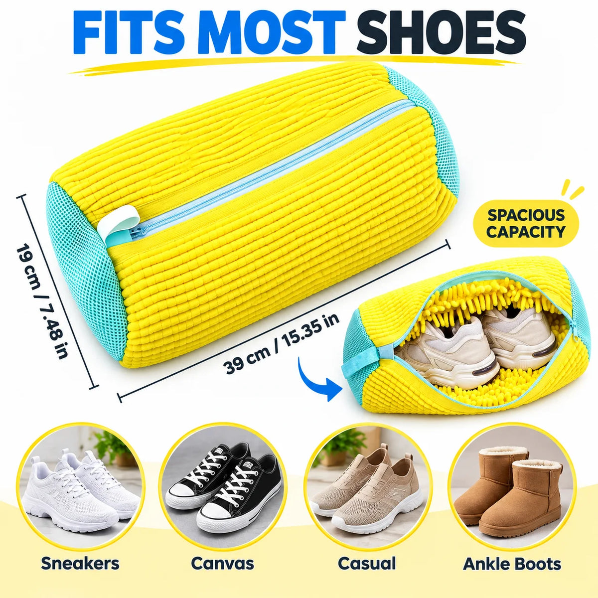 Padded Shoe Washing Bag