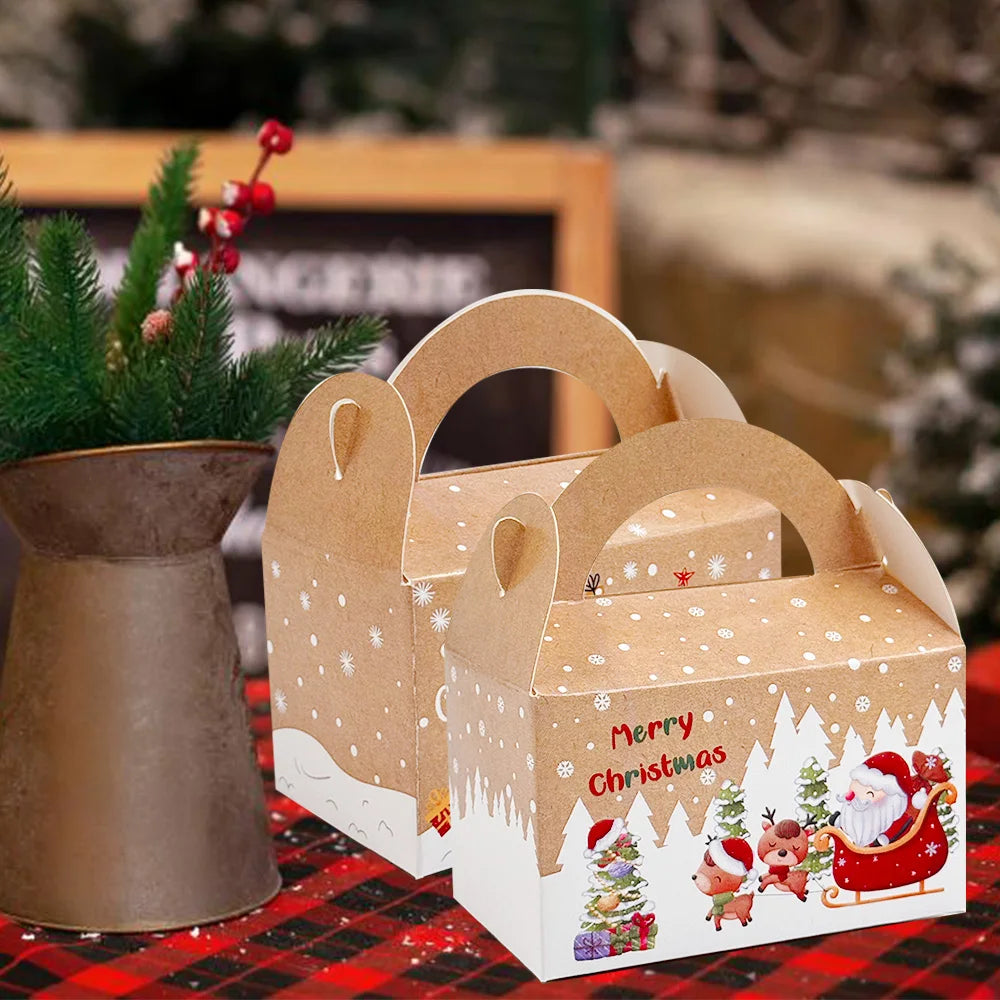 Christmas Kraft Gift Boxes – 24 Pack