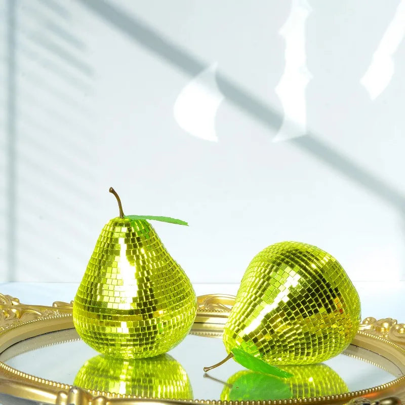 Mirrored Fruit and Vegetable Ornaments