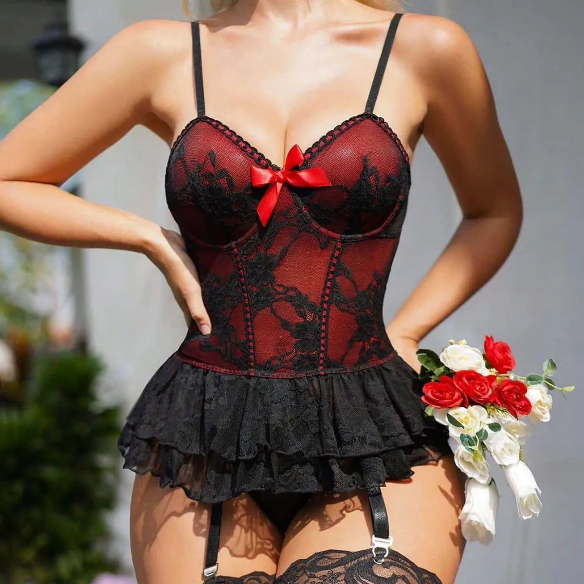Women's Bras Women's Underwear Sets Sexy Lingerie Outfit Bra and Panty Set Woman Clothes Attractive Chest Suspenders Below Sex