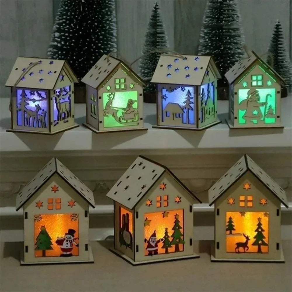 LED Wooden Christmas Cabin