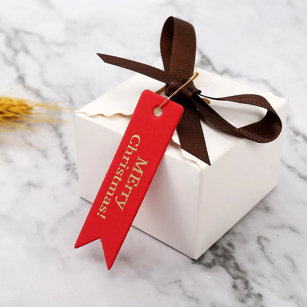 Gold-Print Christmas Gift Tags – 50 Pack