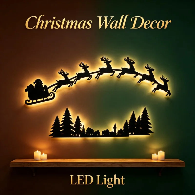 LED Wooden Christmas Door-Frame Sign