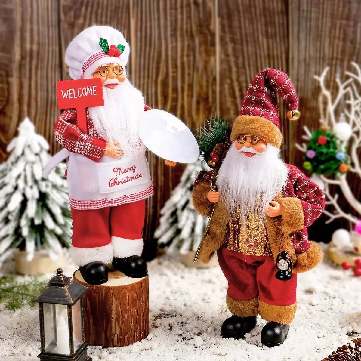 Standing Santa Decoration – 30 cm
