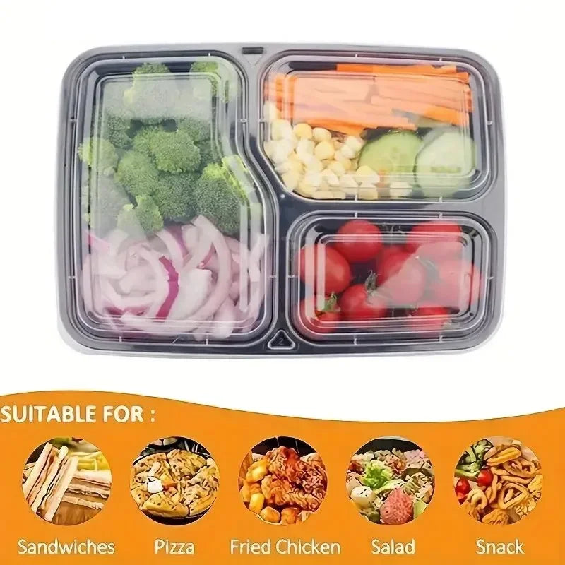 Food Containers with Lids – 10 Sets