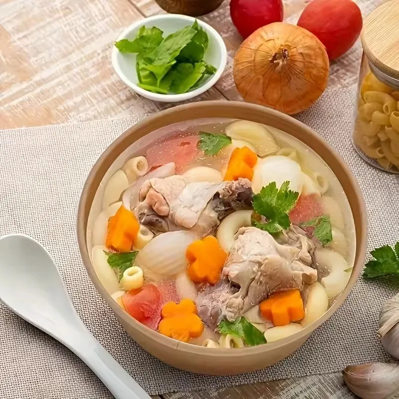 Round Kraft Food Bowls with Lids