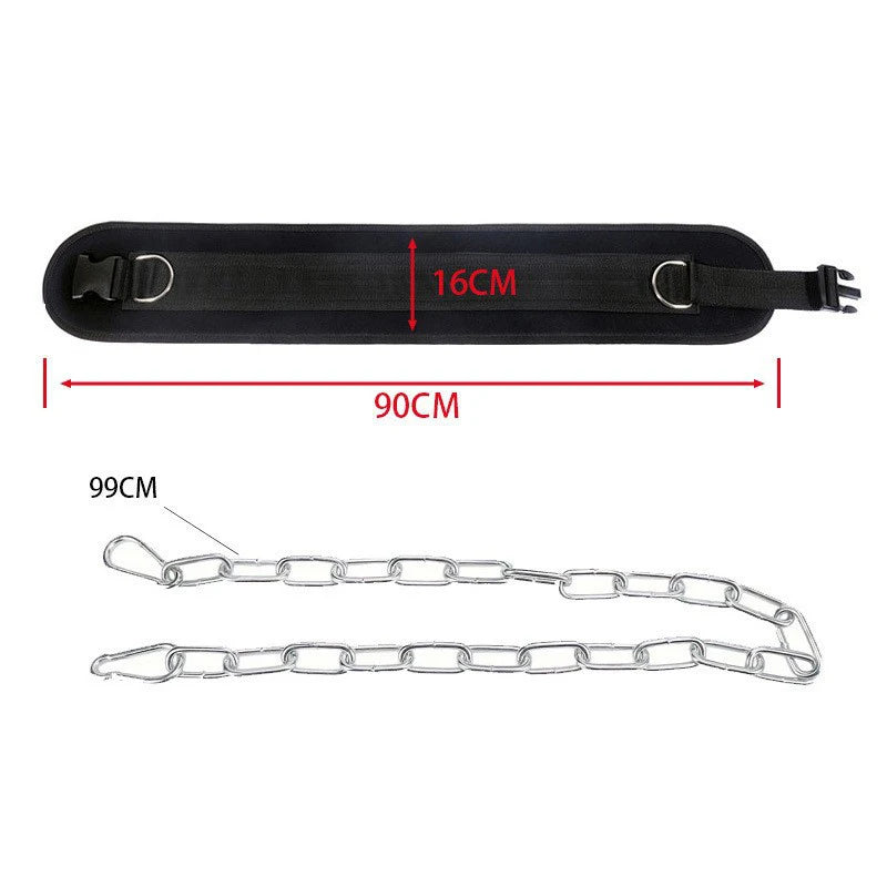 Weightlifting Dip Belt with Chain