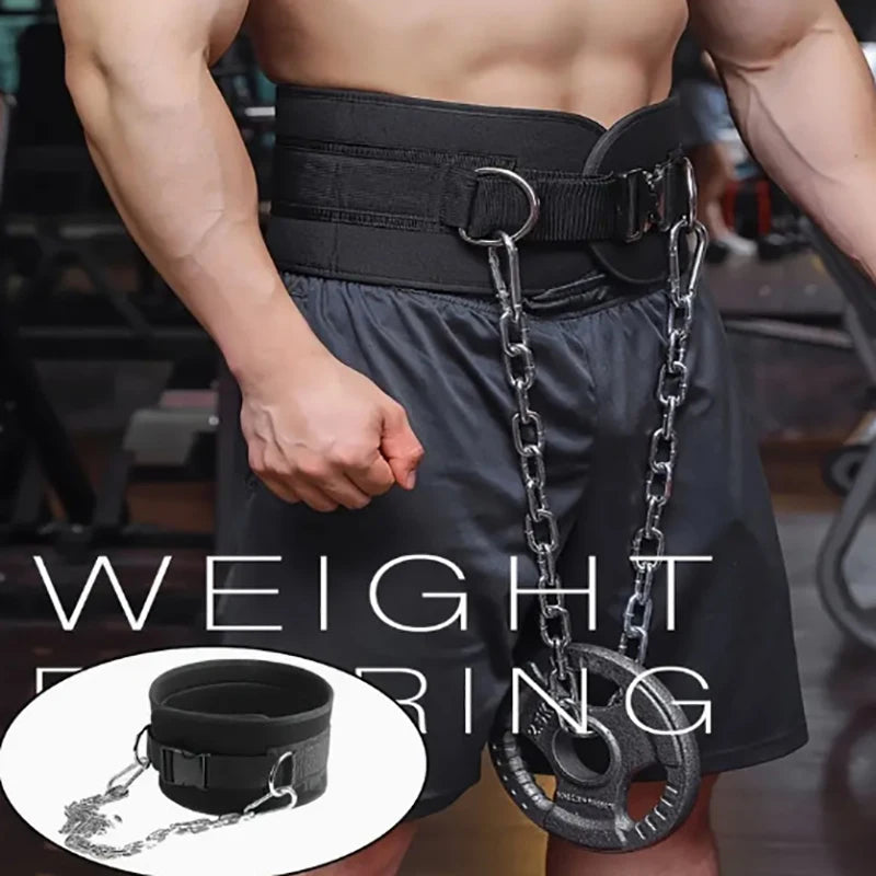 Weightlifting Dip Belt with Chain