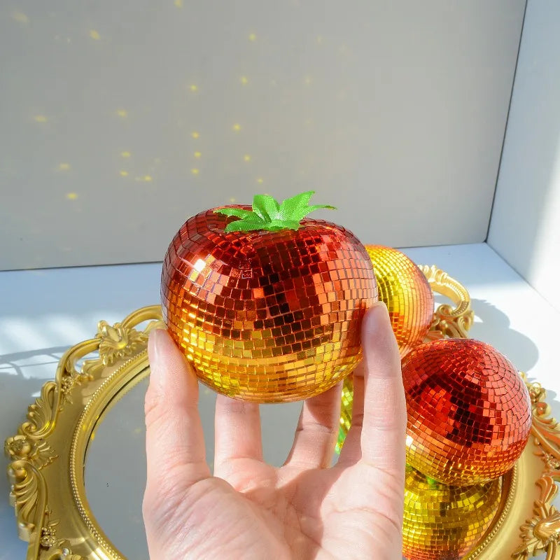 Mirrored Fruit and Vegetable Ornaments
