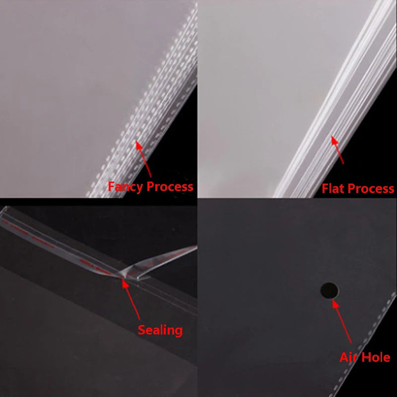 Clear Self-Adhesive Packaging Bags – 100 Pack