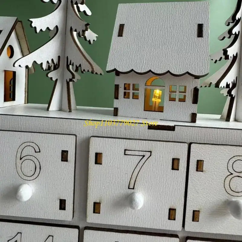 LED Wooden Advent Calendar – 24 Days