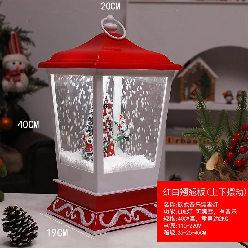 Musical Christmas Snow Lantern