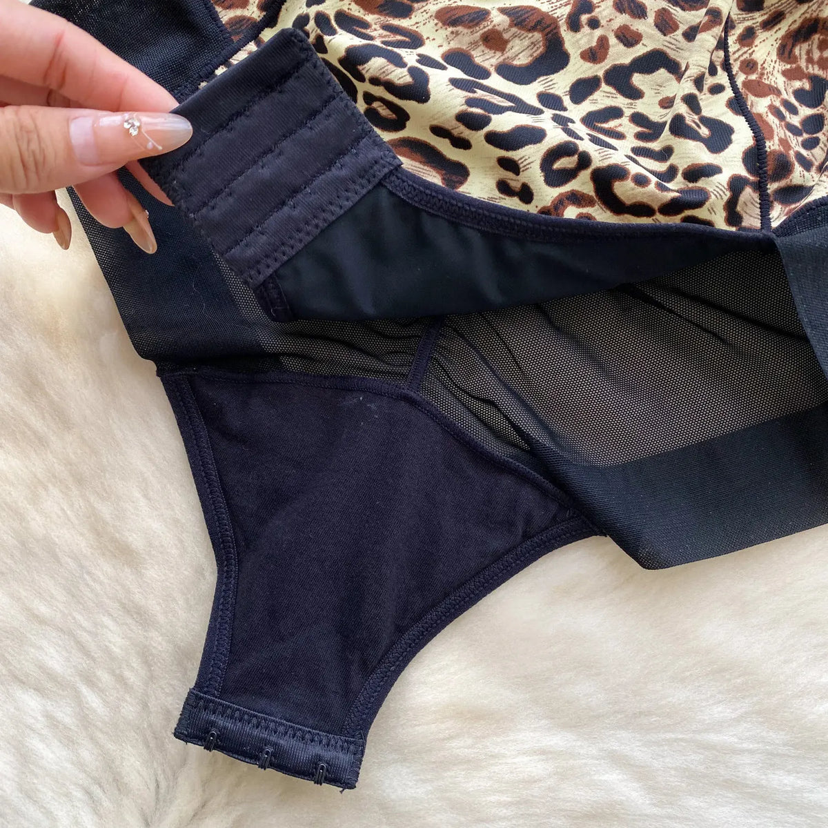 Leopard-Print Backless Bodysuit