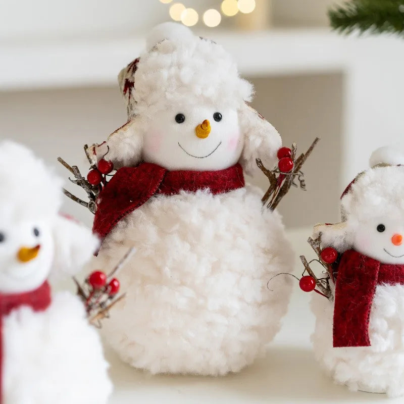 Knitted Plush Snowman Decoration