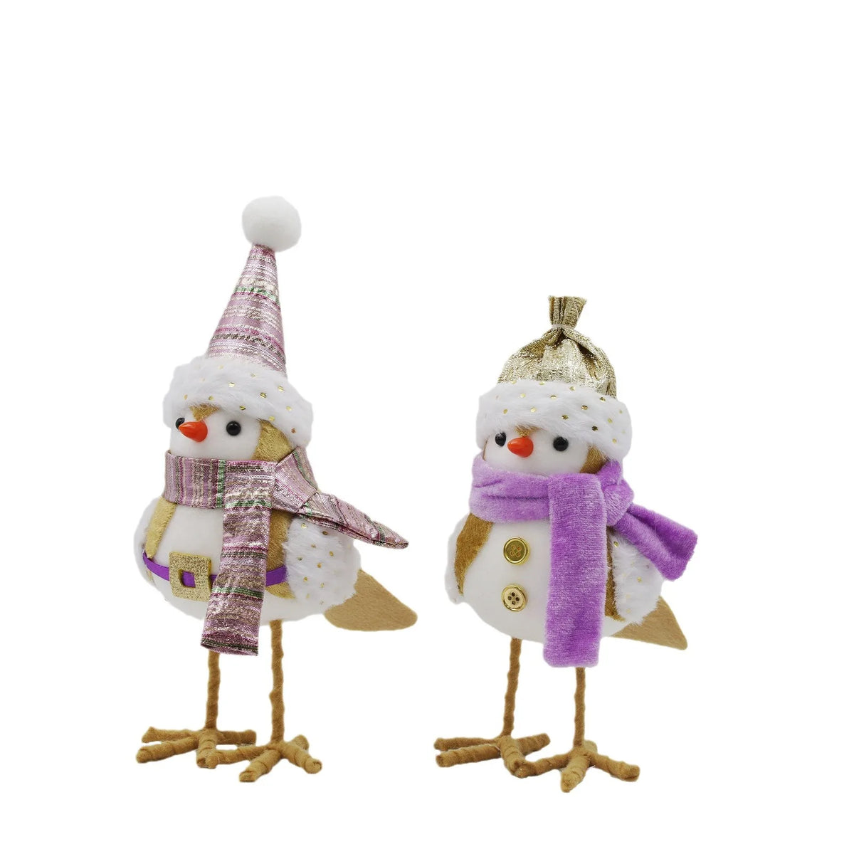 Felt Christmas Bird Figurines