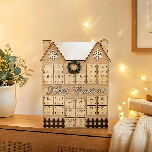 Refillable Wooden House Advent Calendar