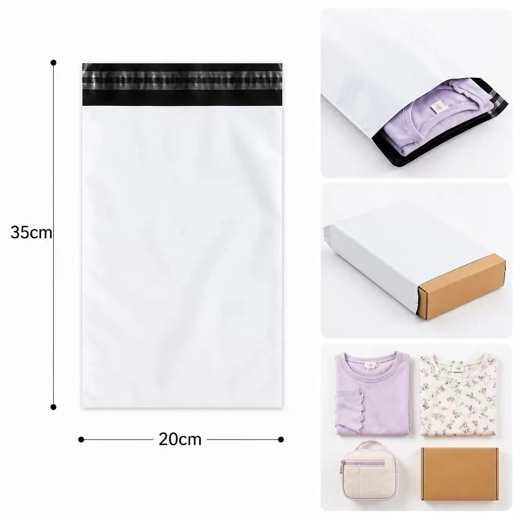Grey and White Mailing Bags – 50 Pack