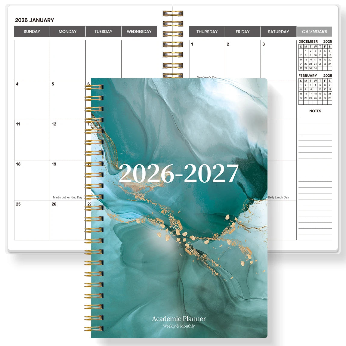 2026-2027 A5 Weekly & Monthly Planner – Jan 2026 to Dec 2027 Spiral Organizer with Calendar & Notes, School & Office Supplies