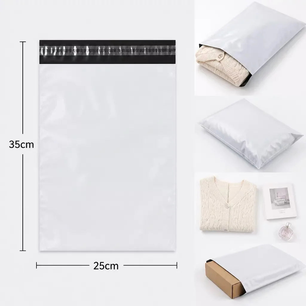 Grey and White Mailing Bags – 50 Pack