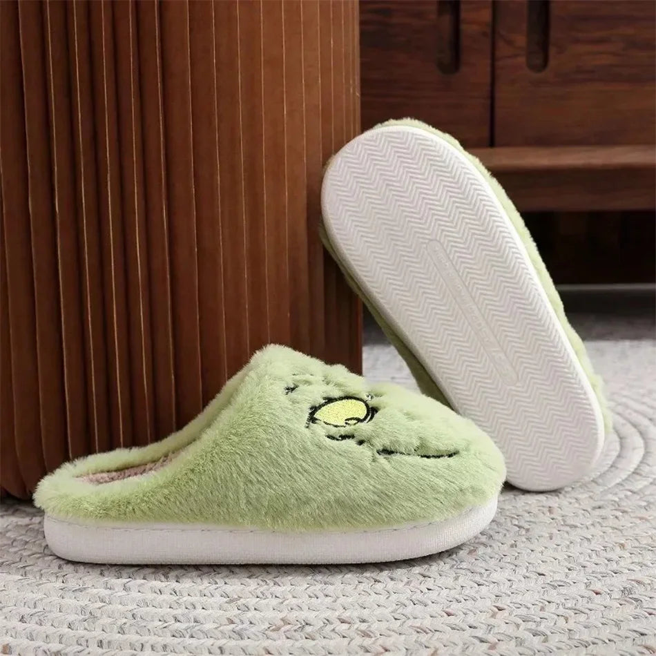 Green Furry Slippers