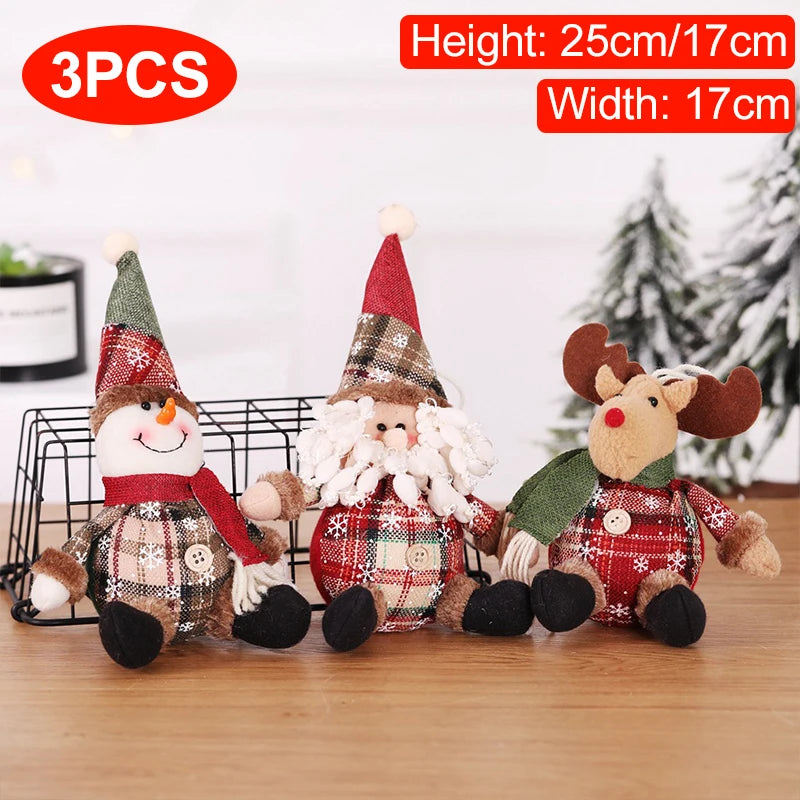 Standing Santa, Snowman and Reindeer Decorations