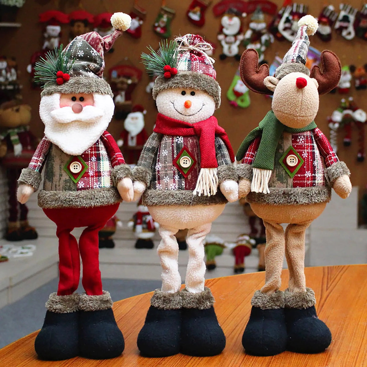 Standing Christmas Character Decorations – 3 Piece Set