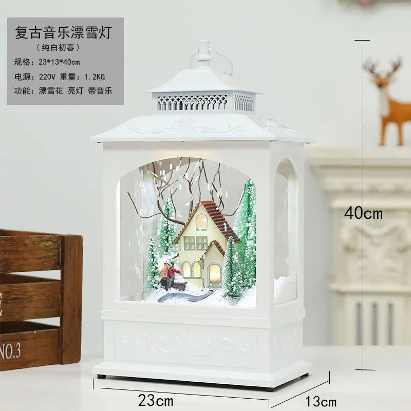 Musical Christmas Snow Lantern