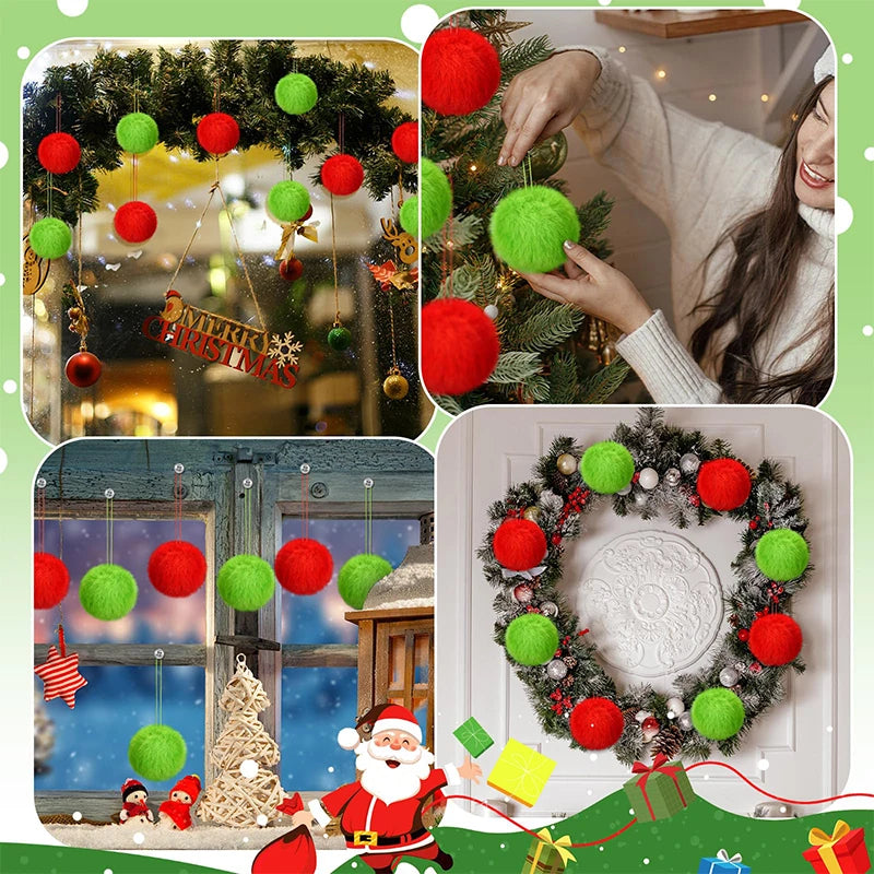 Plush Christmas Baubles – 6 cm