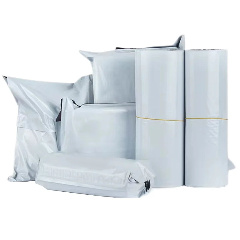 Grey and White Mailing Bags – 50 Pack