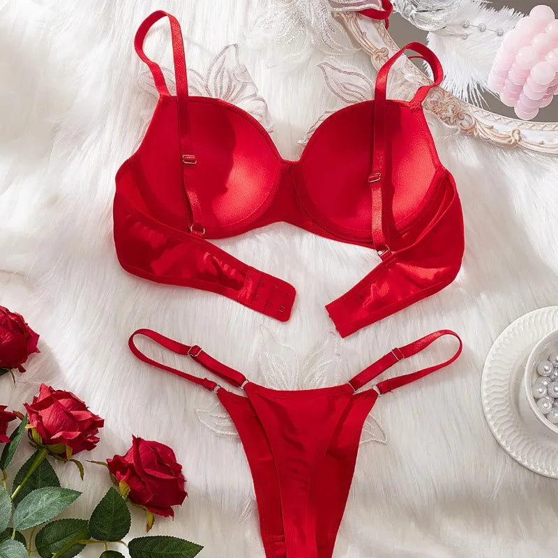 Toucheart Erotic Lingerie Mesh Patchwork Sweet Embroidered See-through Delicate Women Cute Elegant Intimate Intimate Hot Bra Set