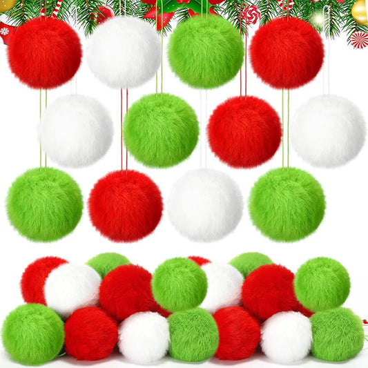 Plush Christmas Baubles – 6 cm