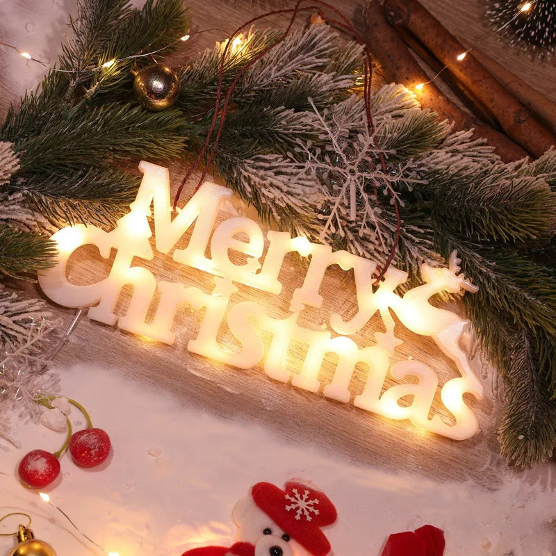 Merry Christmas LED Hanging Sign