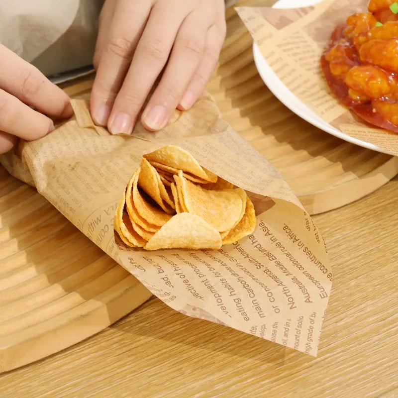 Newspaper-Print Greaseproof Food Wrapping Paper