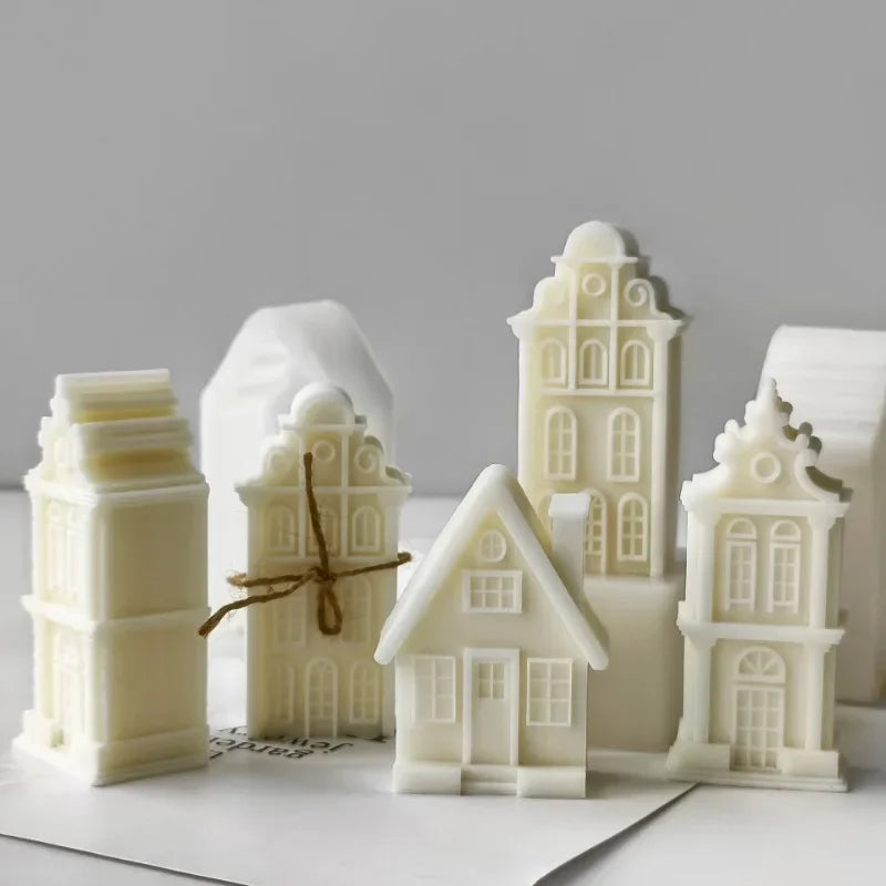 Christmas House Silicone Candle Mould