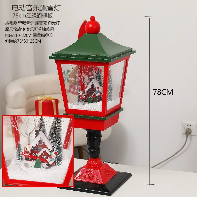 Musical Christmas Snow Lantern