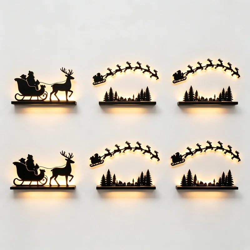 LED Wooden Christmas Door-Frame Sign