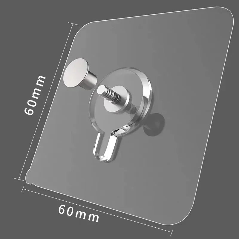 Transparent Self-Adhesive Wall Hooks