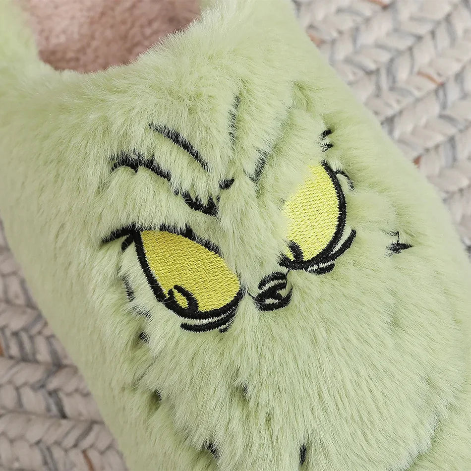 Green Furry Slippers