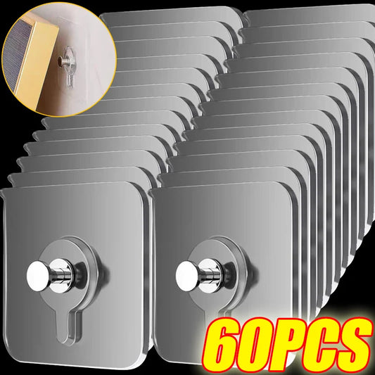 Transparent Self-Adhesive Wall Hooks
