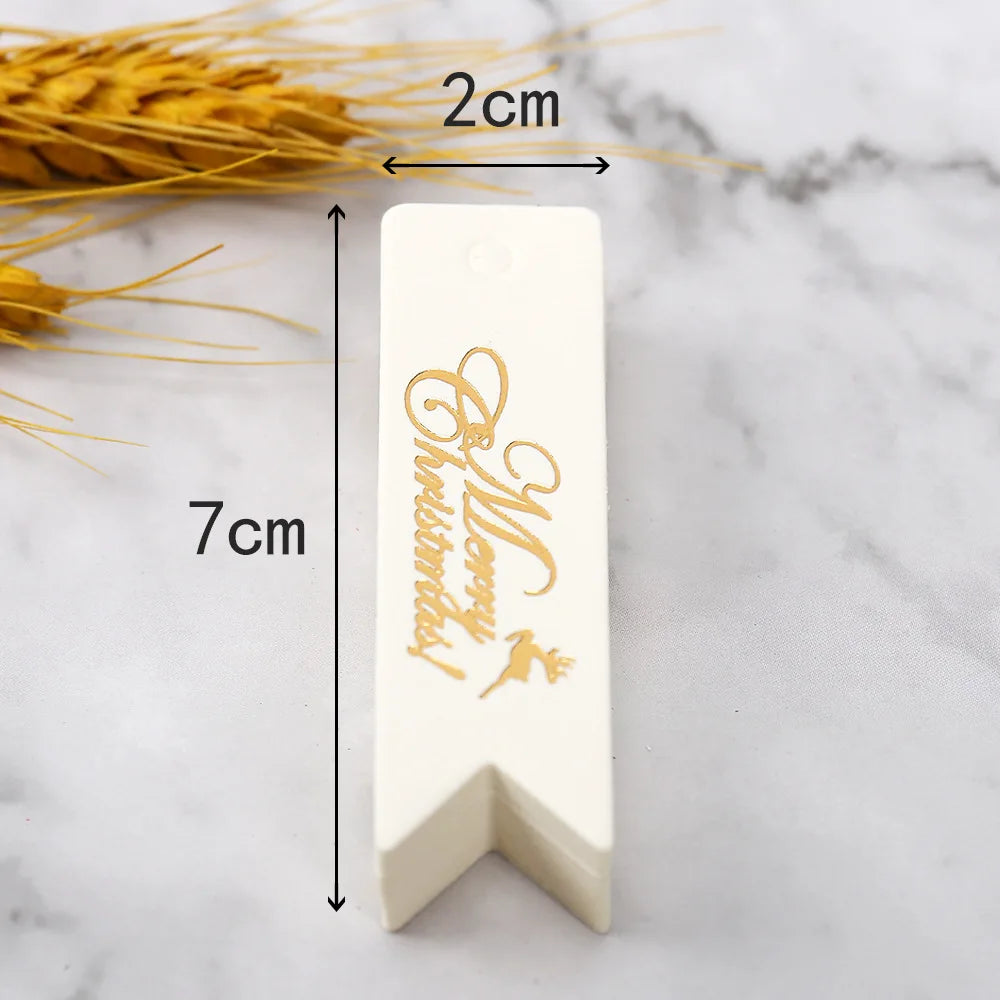 Gold-Print Christmas Gift Tags – 50 Pack